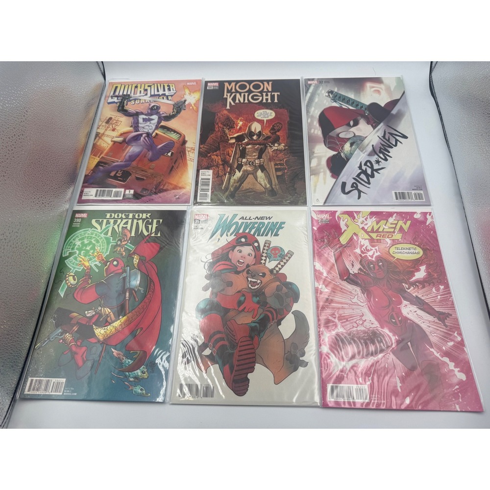 Marvel Deadpool Variant‎ Cover Lot of 10 Moon Knight Spider-Gwen Wolverine X-Men